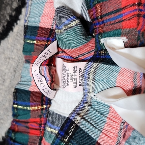 VICTORIA SECRET 2018 STRIPED GOLD SHINE PLAID LOUNGE SLEEPWEAR PANTS - Picture 5 of 10